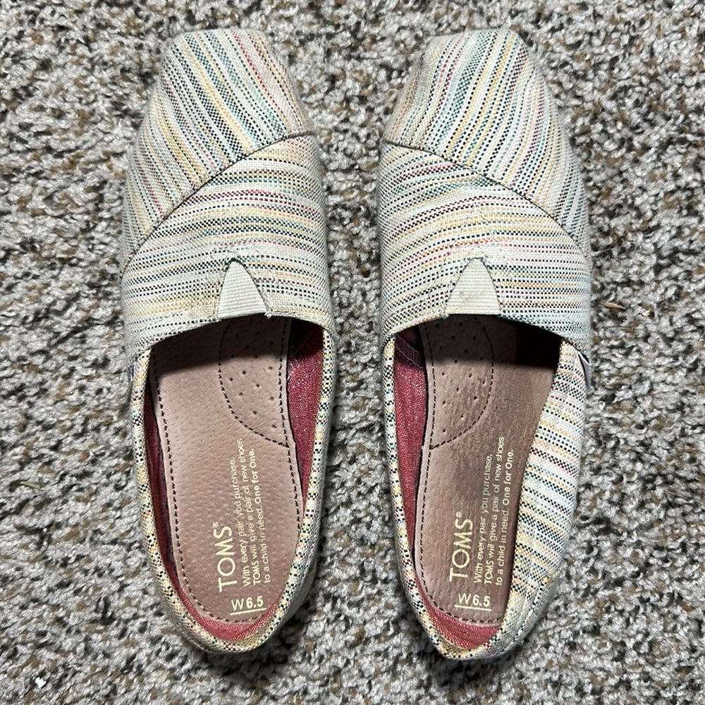 Toms Multicolor Alpargata Canvas Size: 6.5 in Good Condition